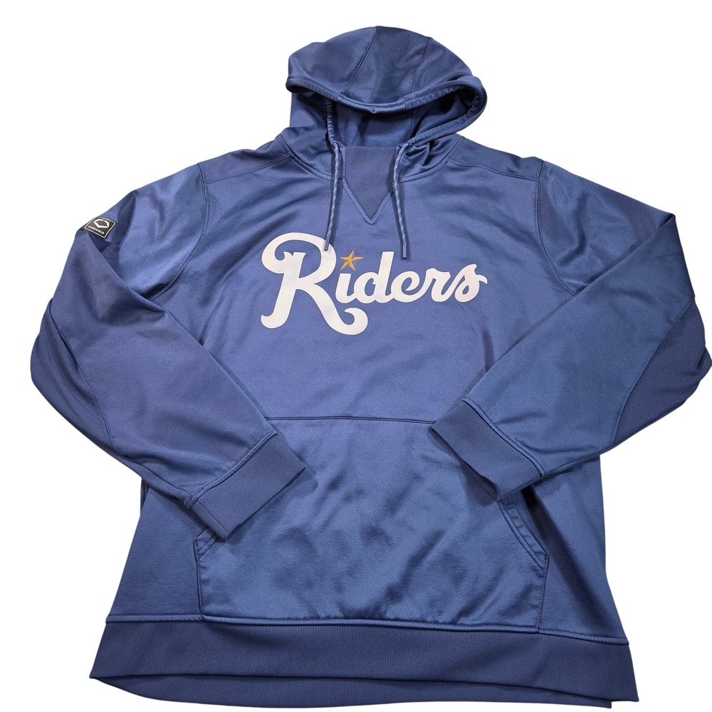 Frisco RoughRiders Hoodie Mens 2XL Navy Blue Performance Sweatshirt EvoShield